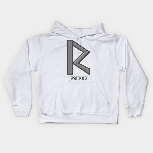 Raidho Rune Kids Hoodie by GodiLimeg